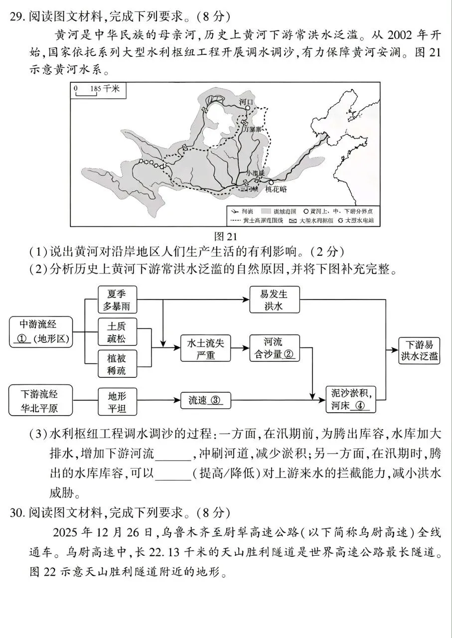2026年福建省初中学业水平考查地理试卷真题-第8张图片-四季读书网 2026年福建省初中学业水平考查地理试卷真题-第8张图片-四季读书网