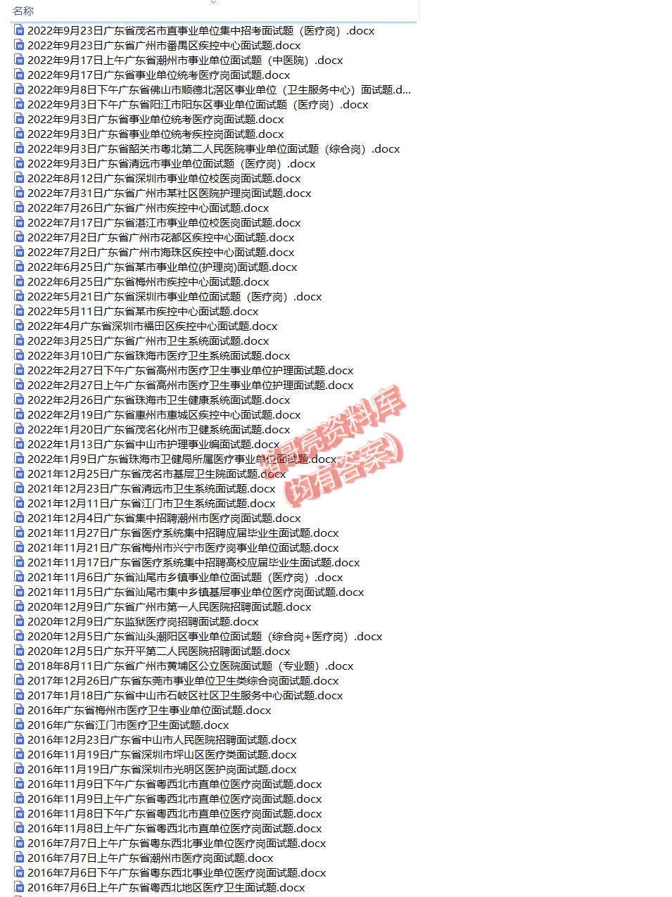广东医疗事业编单位历年面试真题题目解析参考答案逐字稿合集资料汇总205套-第3张图片-四季读书网