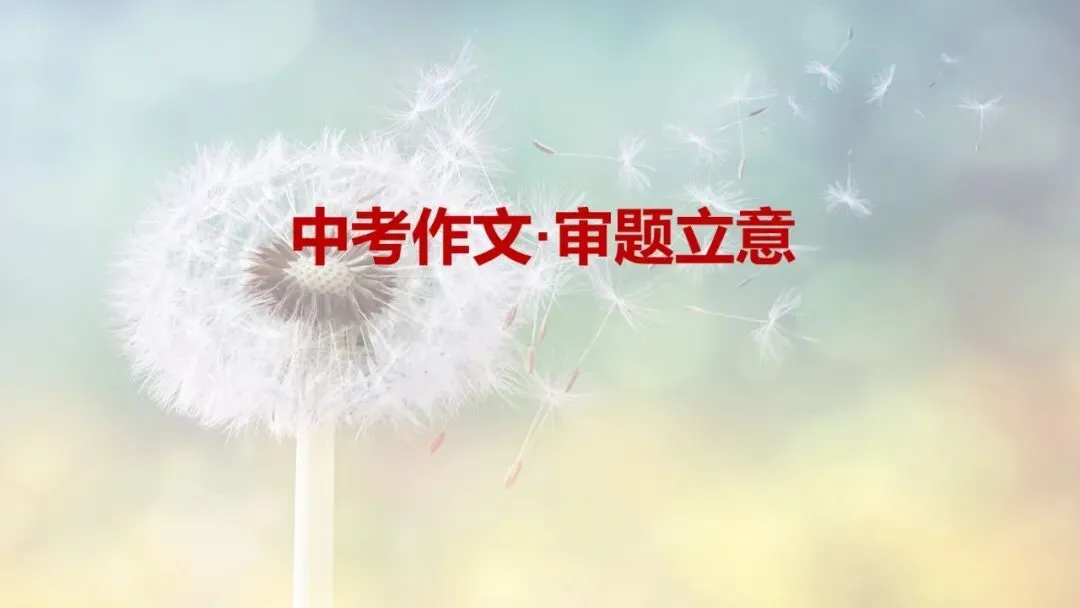 中考作文·审题立意-第1张图片-四季读书网