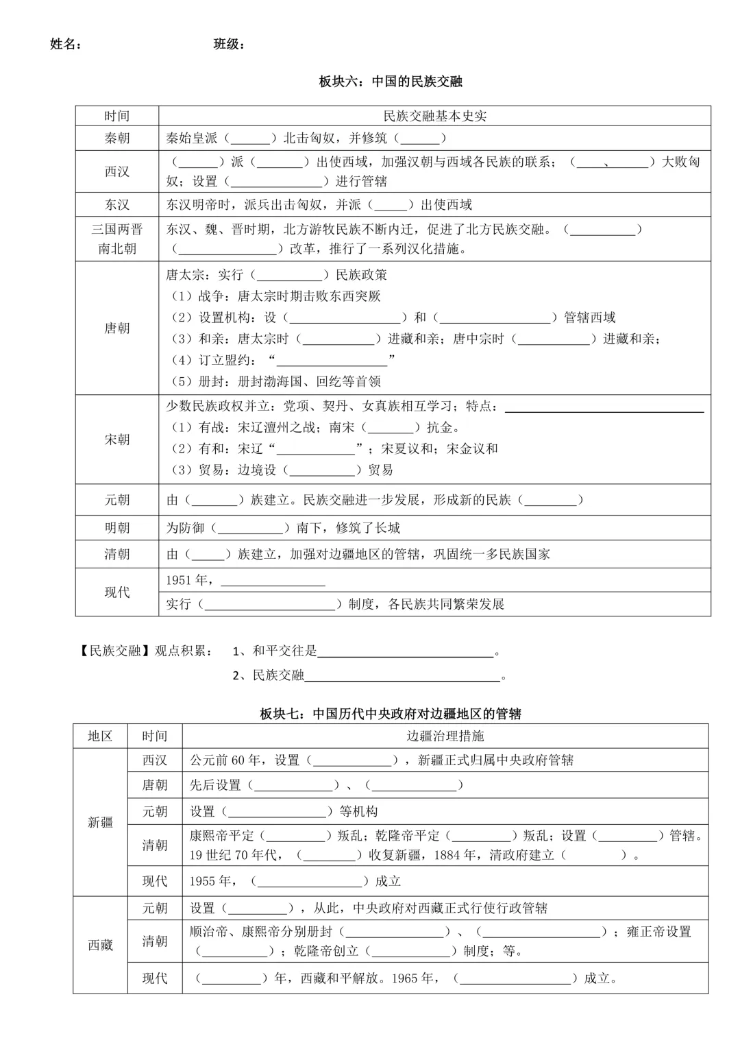 【2026年中考倒计时】历史专题默写清单!-第8张图片-四季读书网