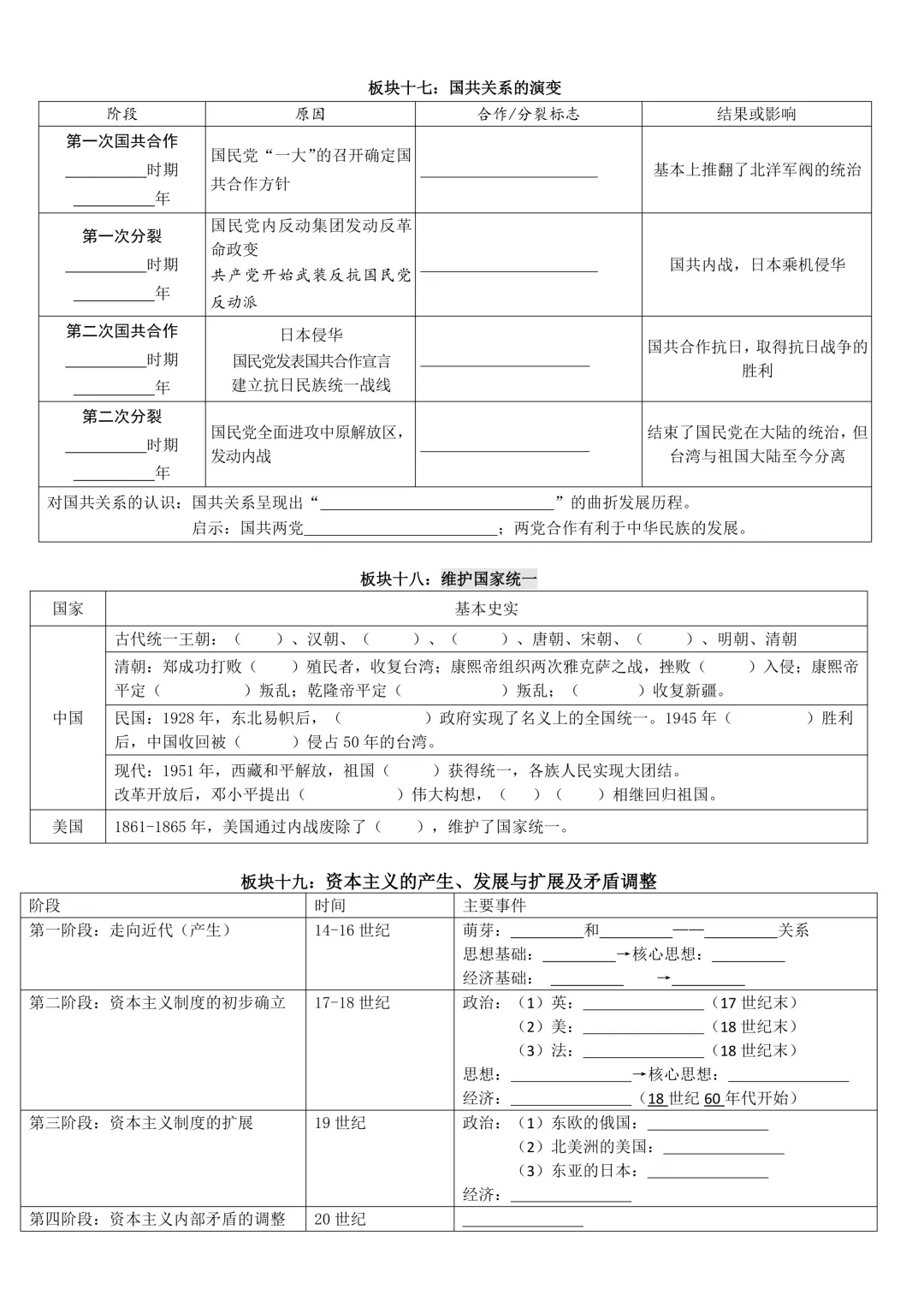 【2026年中考倒计时】历史专题默写清单!-第15张图片-四季读书网