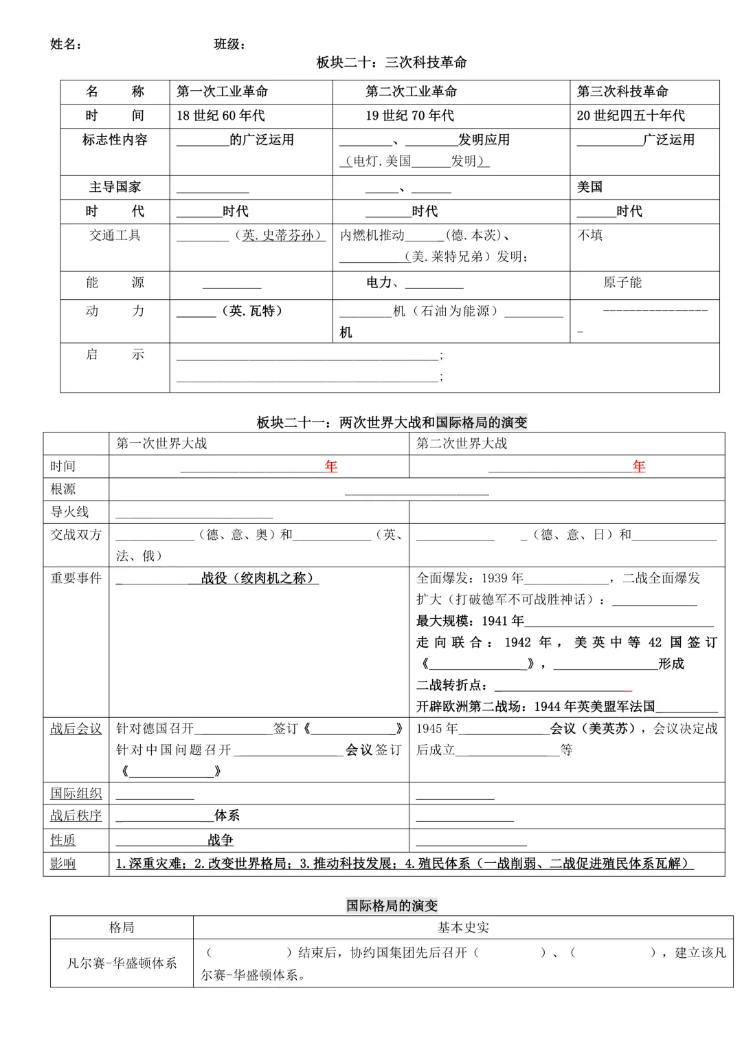 【2026年中考倒计时】历史专题默写清单!-第16张图片-四季读书网