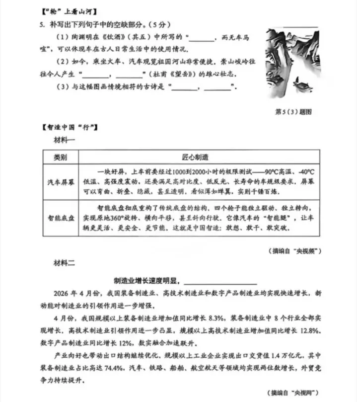 2026山东中考统考语文真题(第一部分)-第2张图片-四季读书网