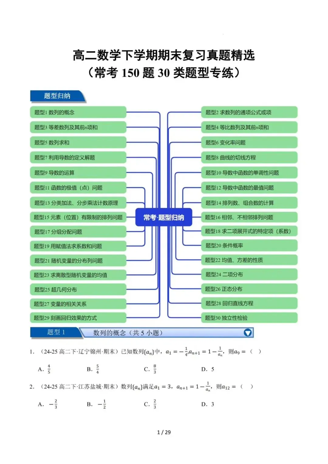 高二学生,练透这数学150道精选真题!期末举一反三,考140分以上!-第2张图片-四季读书网 高二学生,练透这数学150道精选真题!期末举一反三,考140分以上!-第2张图片-四季读书网
