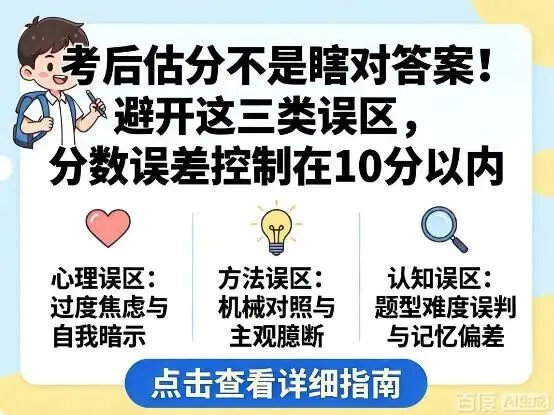 中考考后估分不是瞎对答案!避开这三类误区,分数误差控制在10分以内-第1张图片-四季读书网