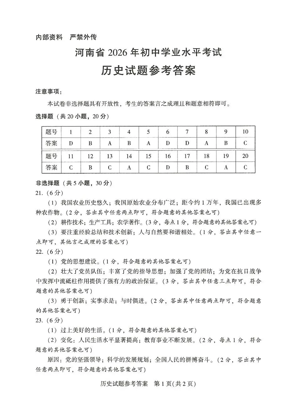河南省2026年中招七科真题试卷+参考答案-第64张图片-四季读书网