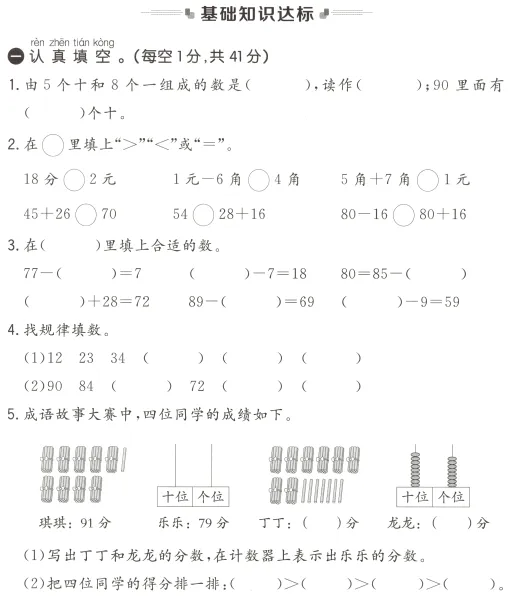 26春人教版数学1-6年级下册《期末试卷二》·可下载-第2张图片-四季读书网