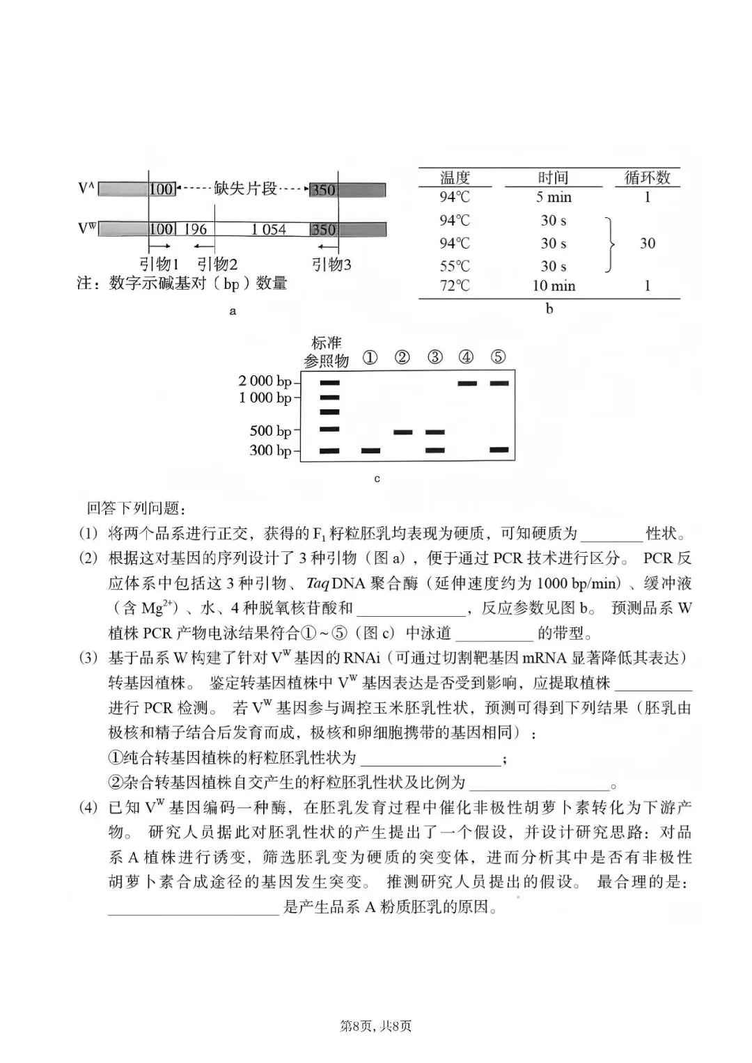 2026年高考生物学真题-山东卷-第8张图片-四季读书网