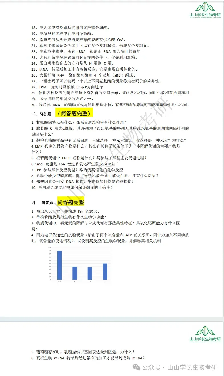 27山东大学生物考研真题册(章节+年份分册)-第15张图片-四季读书网
