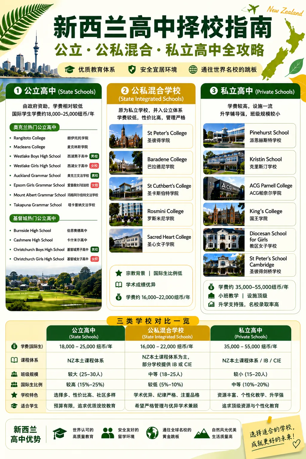 新西兰留学 | 是中考后去读高中?还是高考后读预科?如果想去读高中,选公立还是私立?-第19张图片-四季读书网