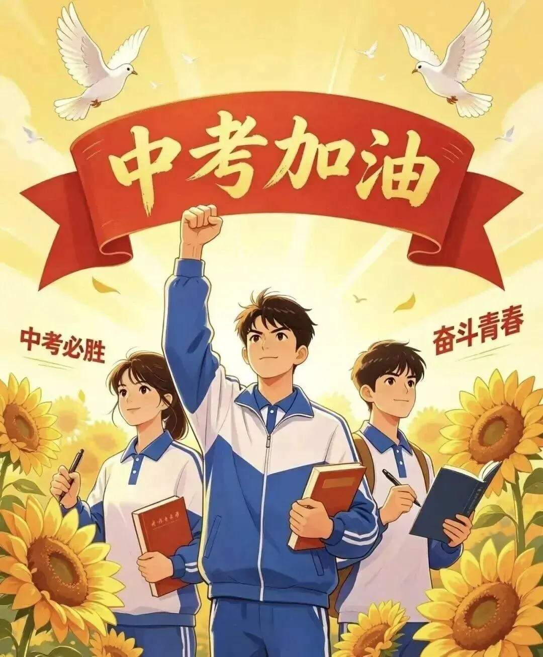 中考现场直击!执笔追梦,为克东学子加油-第19张图片-四季读书网