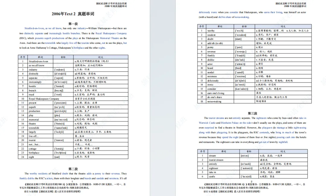 【27考研】真题阅读核心词带背 | 2006年text2-第3张图片-四季读书网