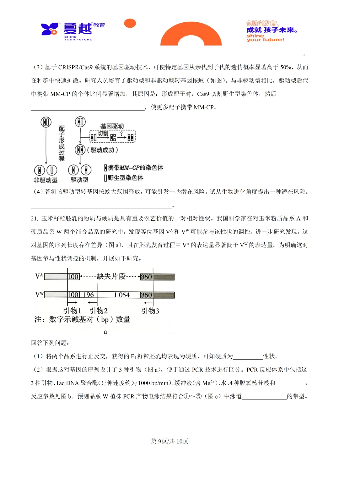 2026高考广东卷生物高考真题-第9张图片-四季读书网