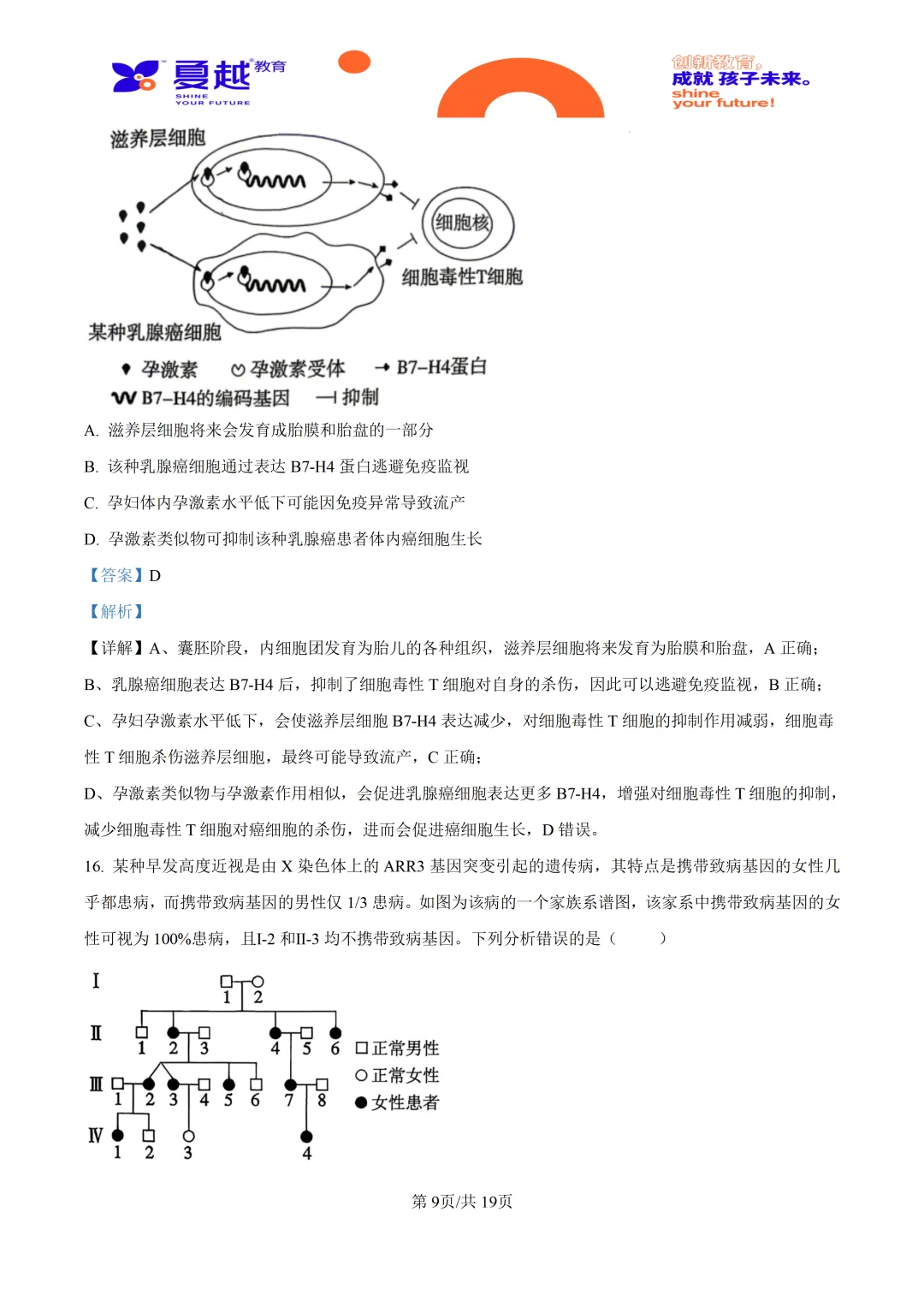 2026高考广东卷生物高考真题-第19张图片-四季读书网
