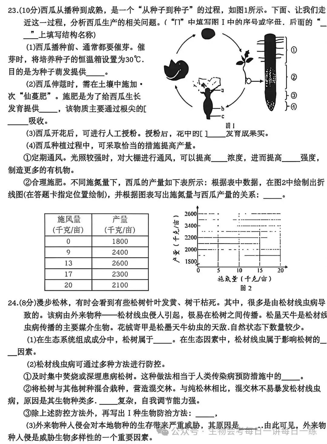 中考真题原卷:山东省2026年中考语文、数学、地理、生物试题(无答案)-第33张图片-四季读书网