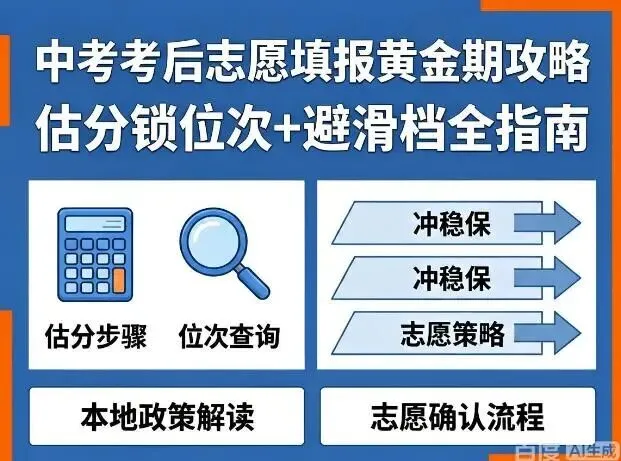 中考考后志愿填报黄金期攻略:估分锁位次+避滑档全指南-第1张图片-四季读书网