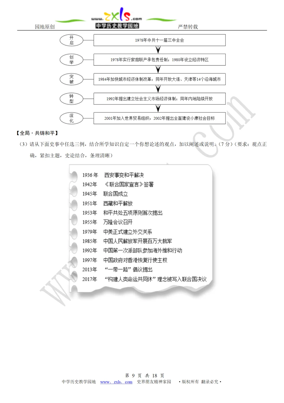 中考真题 | 2026年山西省中考历史试题【含解析】-第10张图片-四季读书网