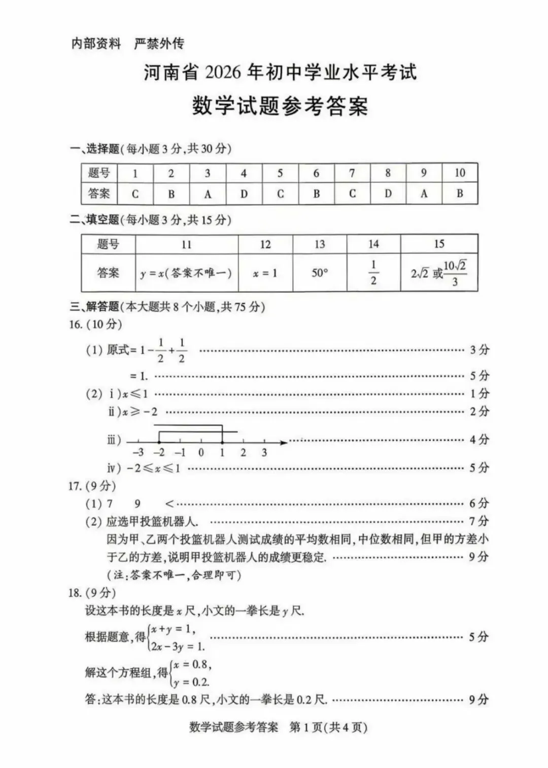 2026河南中考数学参考答案-第7张图片-四季读书网