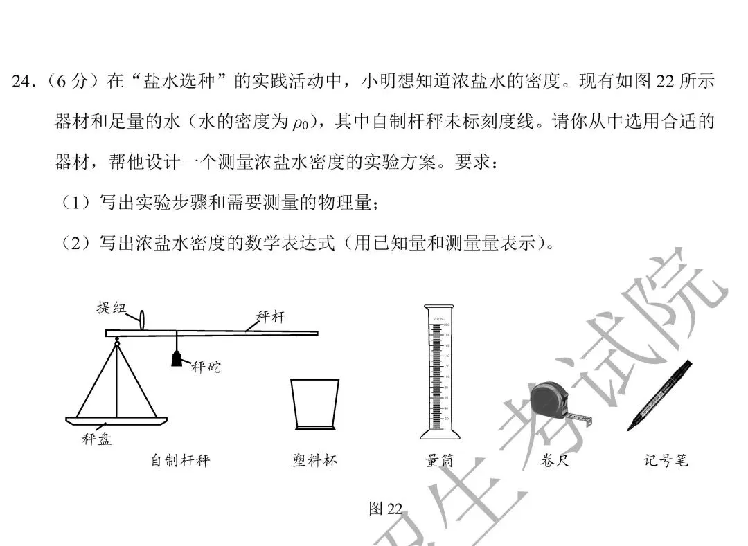 压中三道天津中考物理题-第6张图片-四季读书网
