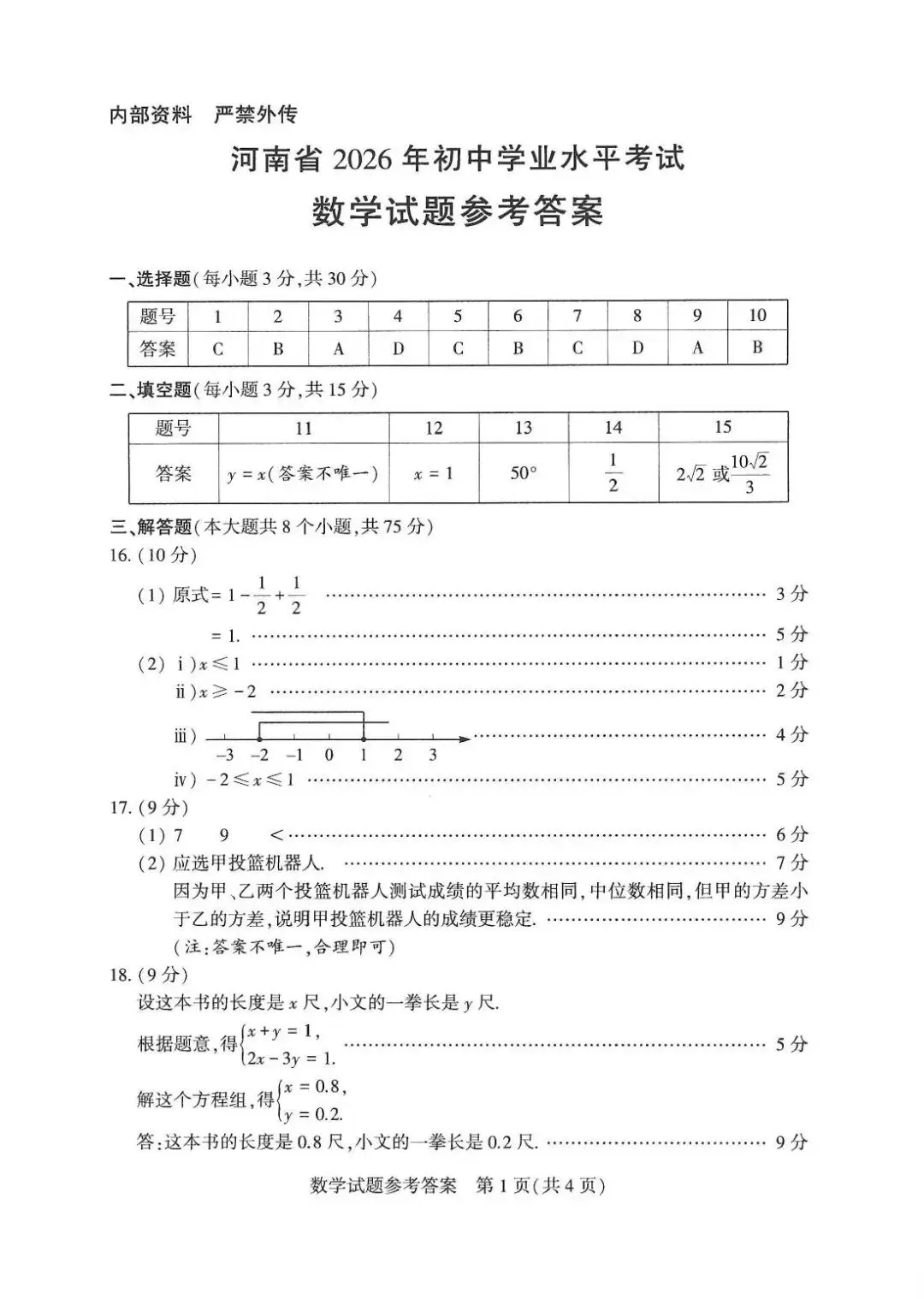 【中考真题】2026河南省中考真题7科试卷+英语听力+答案(含评分细则),高清无水印!-第9张图片-四季读书网