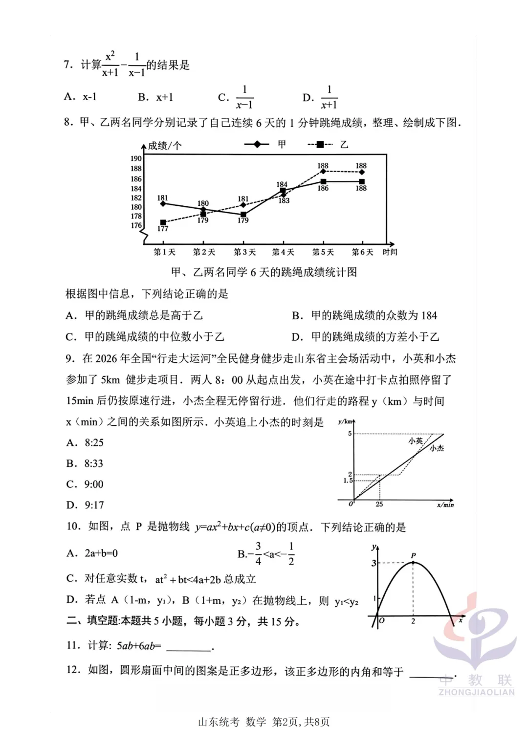 【2026中考试卷】山东省统考(语文/数学/地理/生物学)中考真题试卷-第13张图片-四季读书网