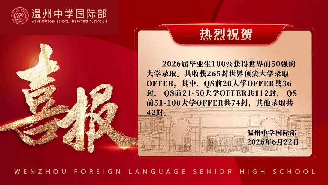 2026年温州中学国际部中考后招生启动:面向全市自主招生-第1张图片-四季读书网