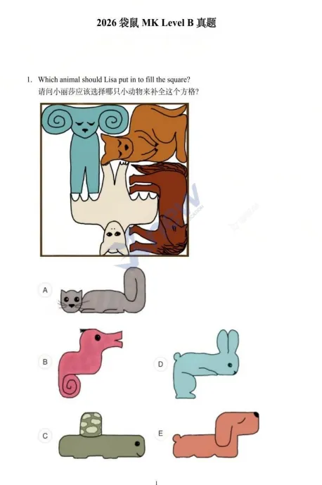 最新!袋鼠数学竞赛真题+答案解析,免费领取电子版!-第3张图片-四季读书网