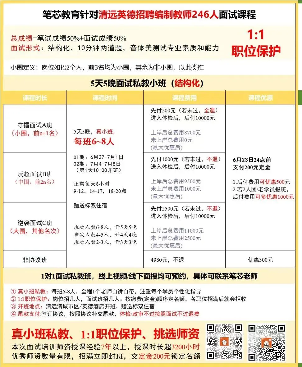 明天开课啦!关于英德面试真题及课程!-第6张图片-四季读书网