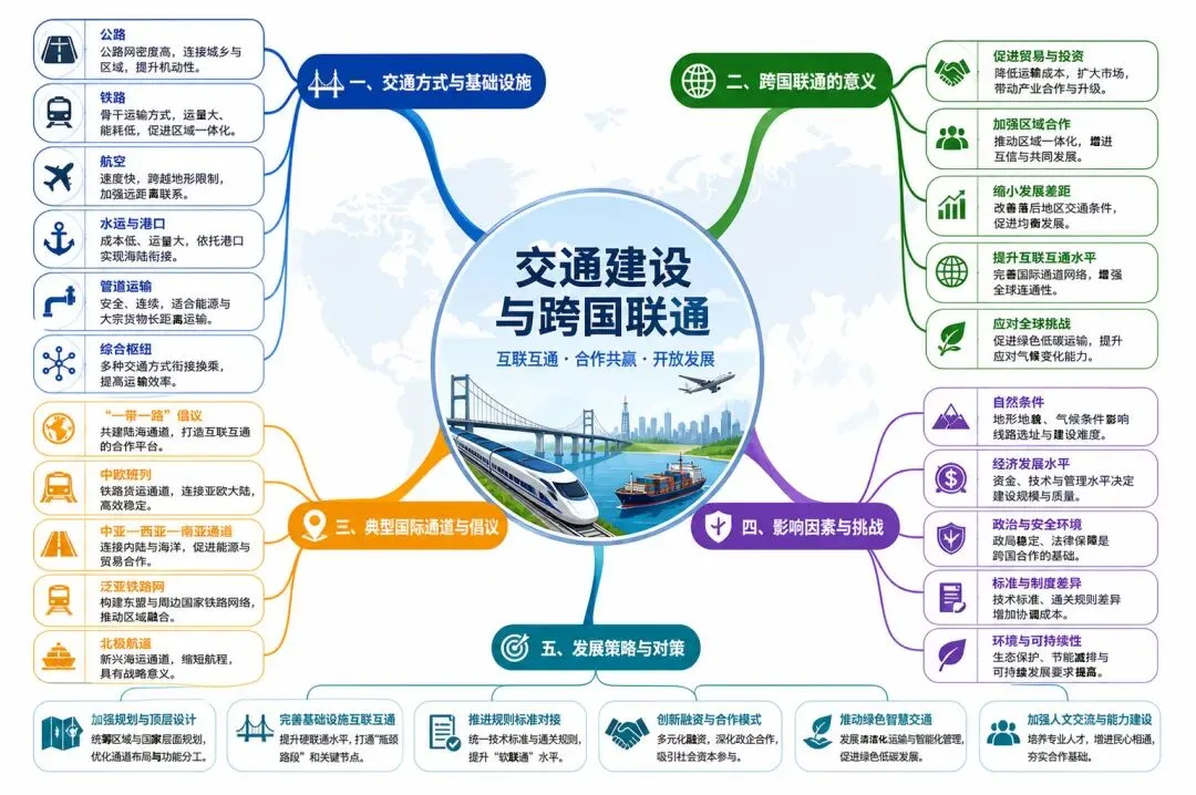 2026中考地理考前猜押:交通建设与跨国联通-第2张图片-四季读书网