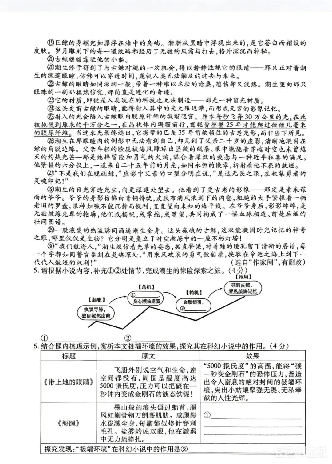 七年级下学期语文期末联考试卷-第3张图片-四季读书网