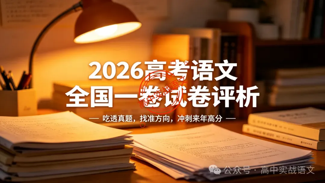 【试卷讲评】2026高考语文全国一卷试卷讲评【吃透真题,找准方向】-第14张图片-四季读书网