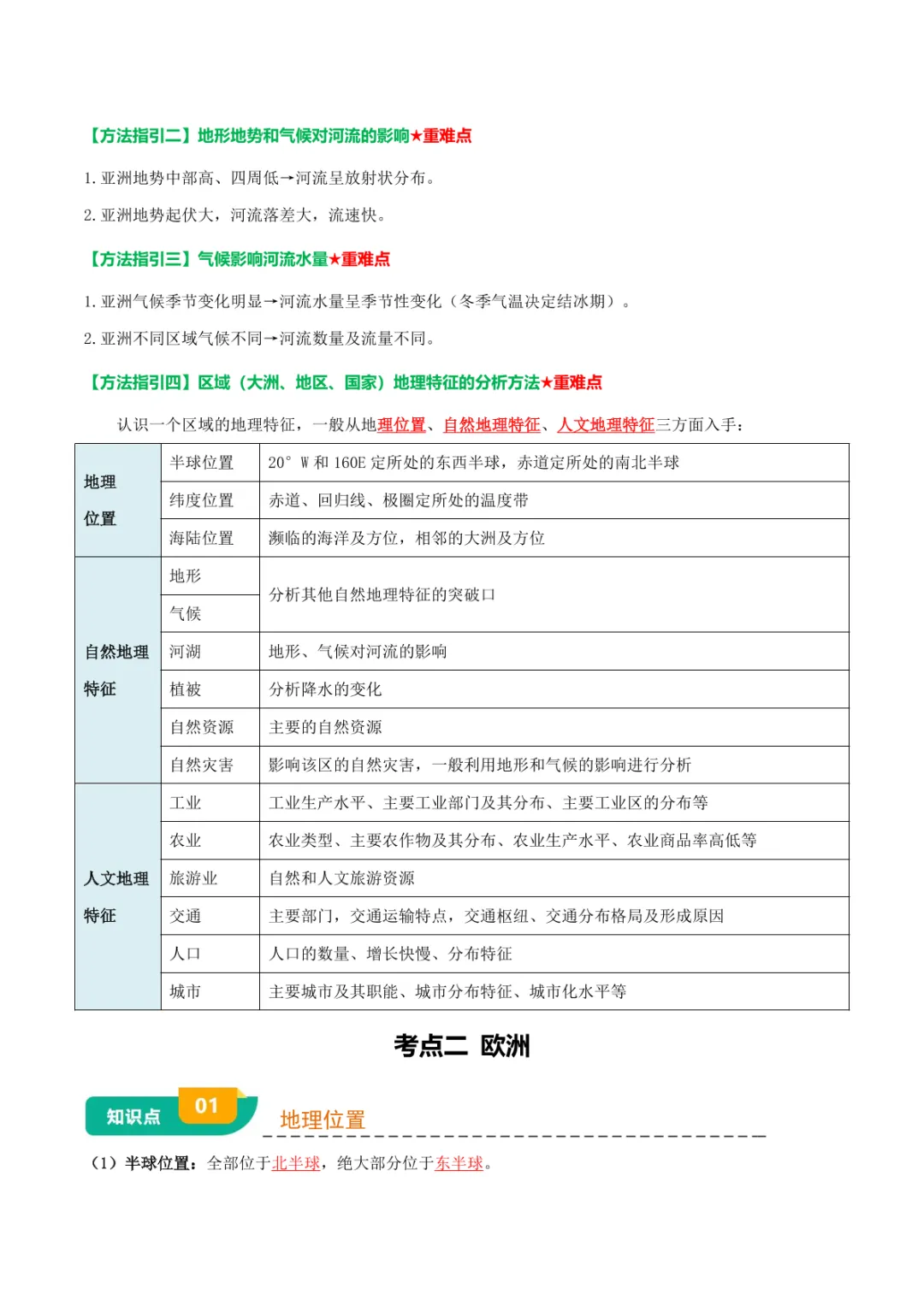 中考专项地理 《专题05 认识大洲》知识梳理+专项复习-第13张图片-四季读书网