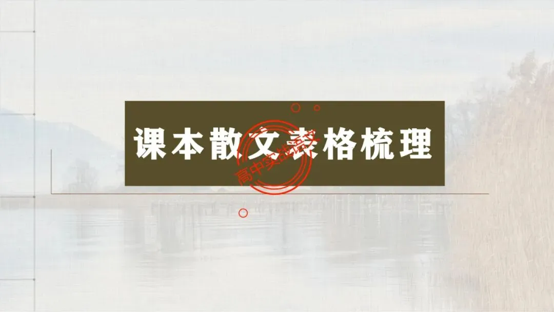 【对标近三年真题】高中语文统编教材【课内散文篇目考点】【逐课梳理】-第22张图片-四季读书网