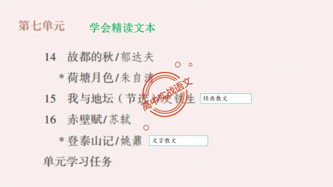【对标近三年真题】高中语文统编教材【课内散文篇目考点】【逐课梳理】-第39张图片-四季读书网