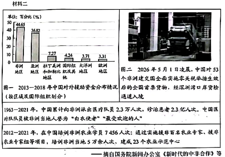 2026河北中考历史真题(word)-第7张图片-四季读书网