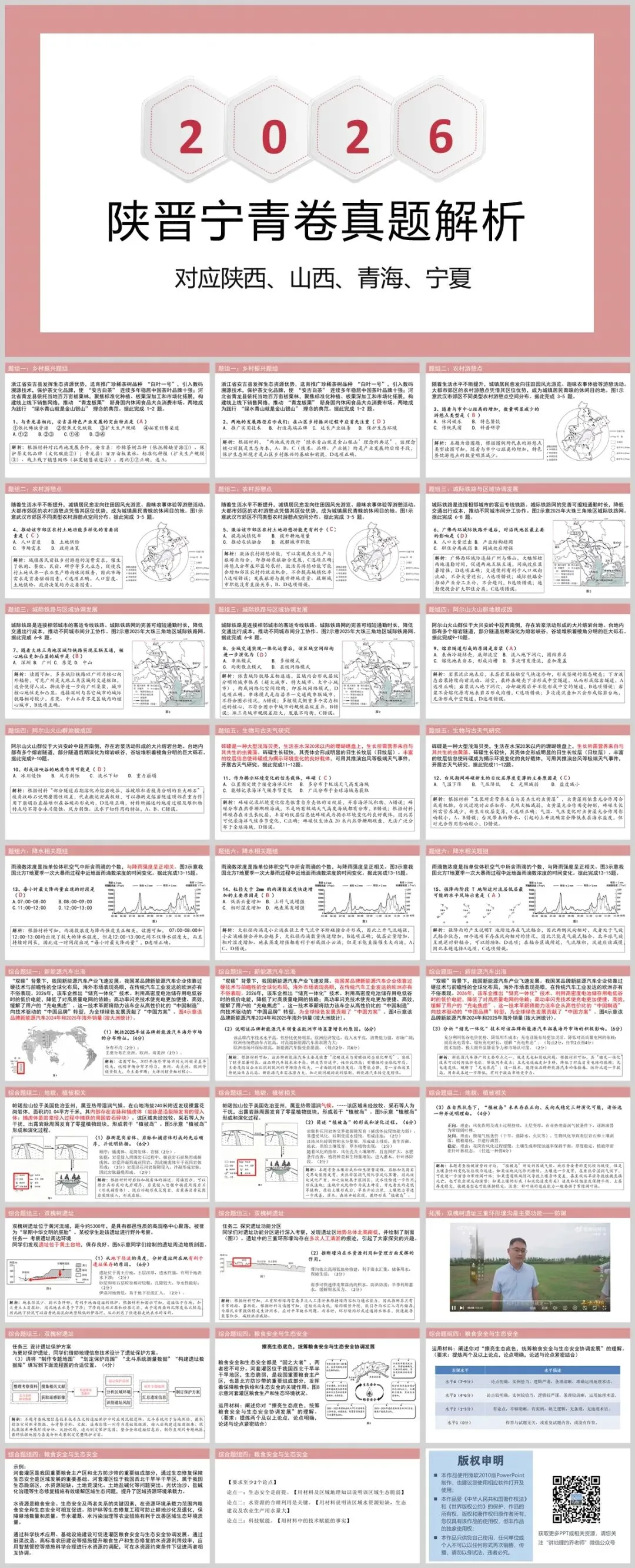 2026年陕晋宁青高考地理真题解析(官方答案),网传答案有问题-第1张图片-四季读书网