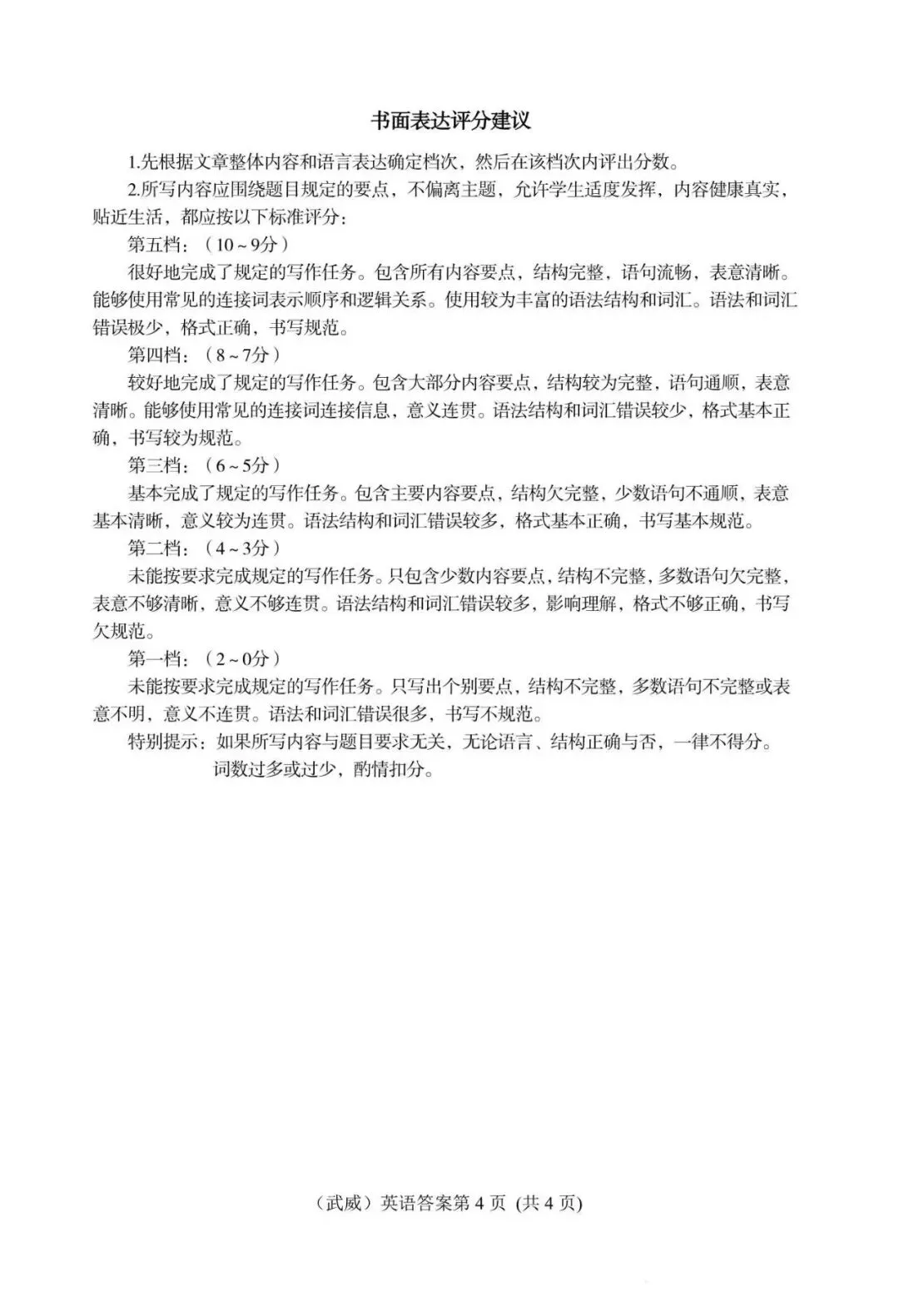 2026年甘肃省武威市中考英语真题-第12张图片-四季读书网
