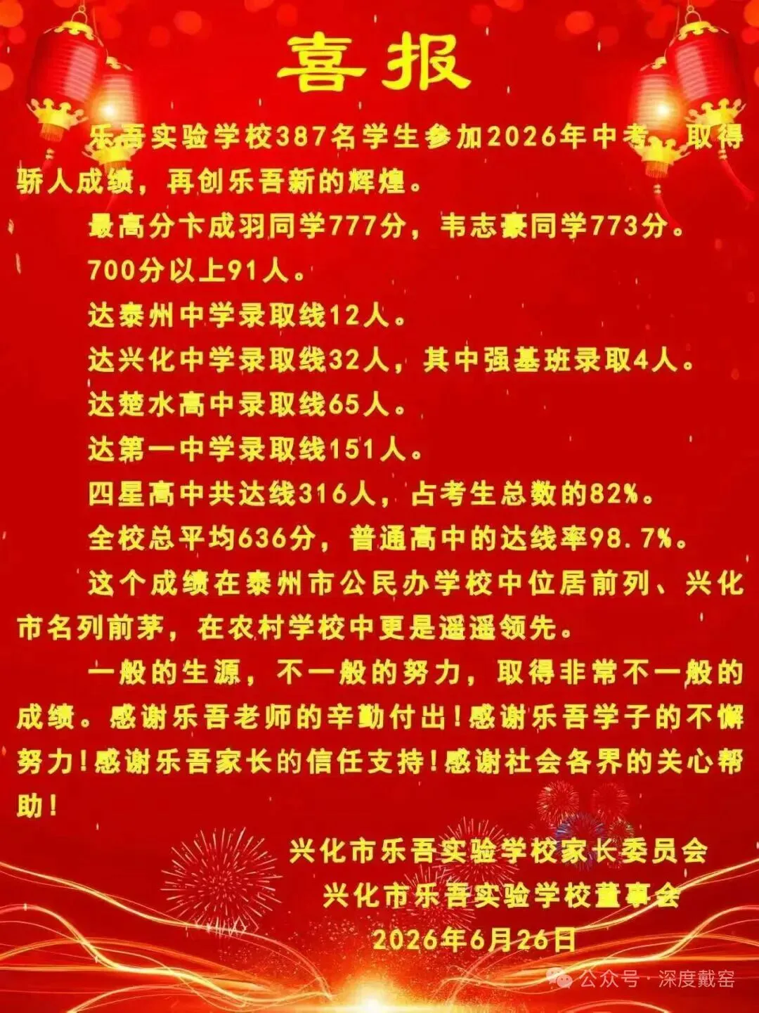 兴化各初中学校,中考成绩一览:-第3张图片-四季读书网