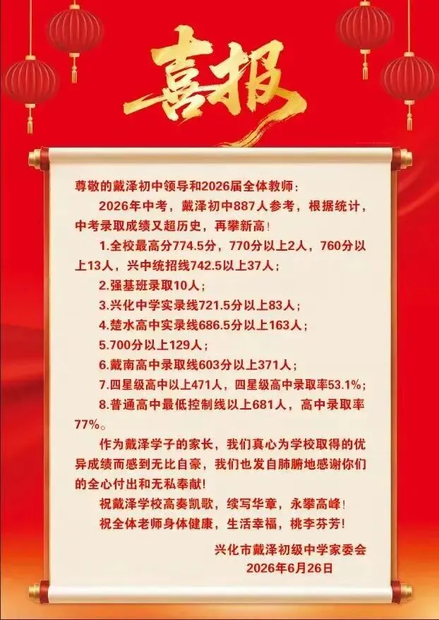 兴化各初中学校,中考成绩一览:-第6张图片-四季读书网
