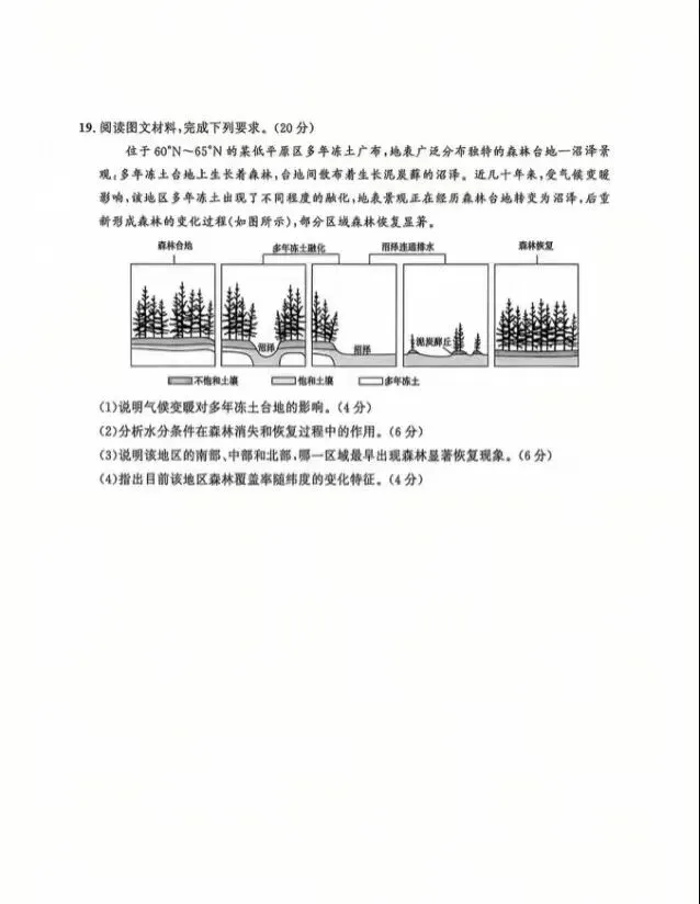 2026年河南高考地理真题-第6张图片-四季读书网