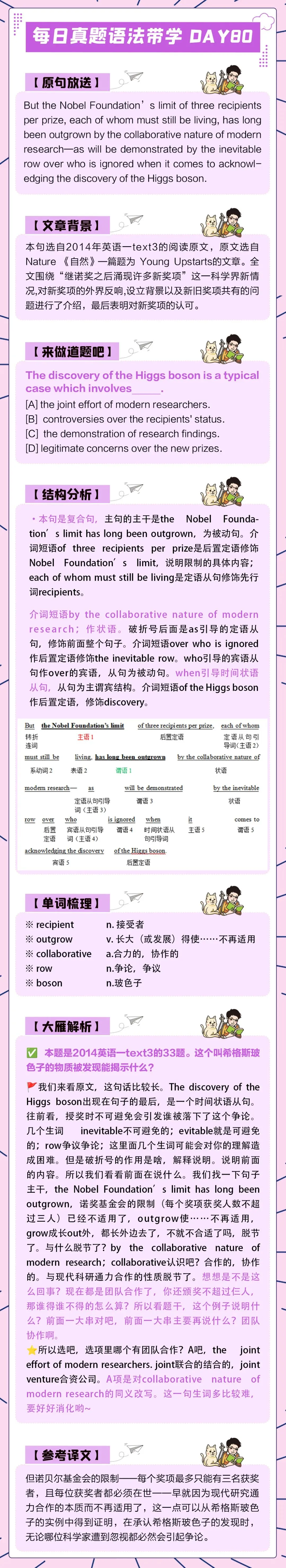 晓艳考研真题语法带学DAY80!求知若饥,虚心若愚.-第4张图片-四季读书网