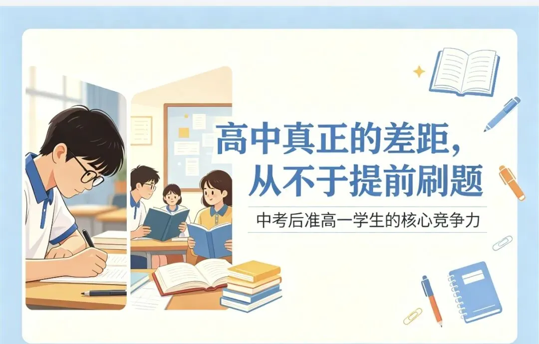中考结束别盲目内卷!先修班不是刚需,松弛有度才是高一制胜关键-第2张图片-四季读书网