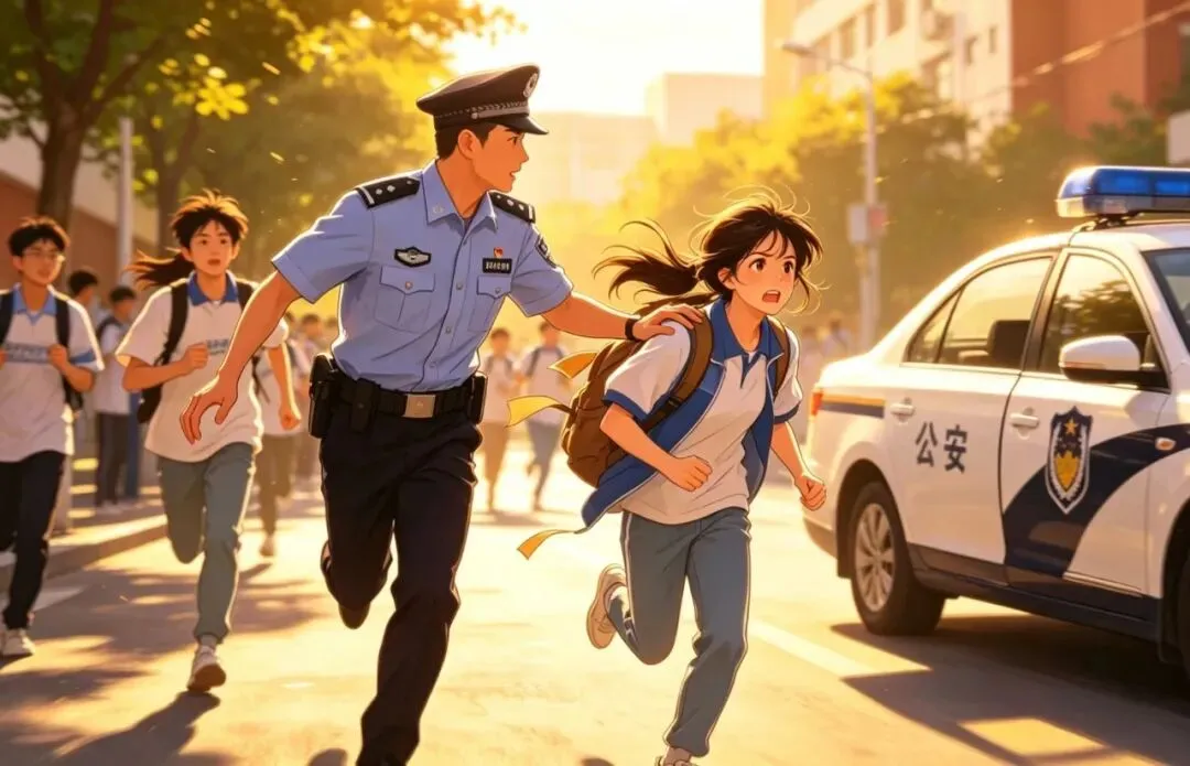 【护航中考】“别怕,有我们在!” 北林公安民警用时8分钟火速护送考生赴考-第3张图片-四季读书网