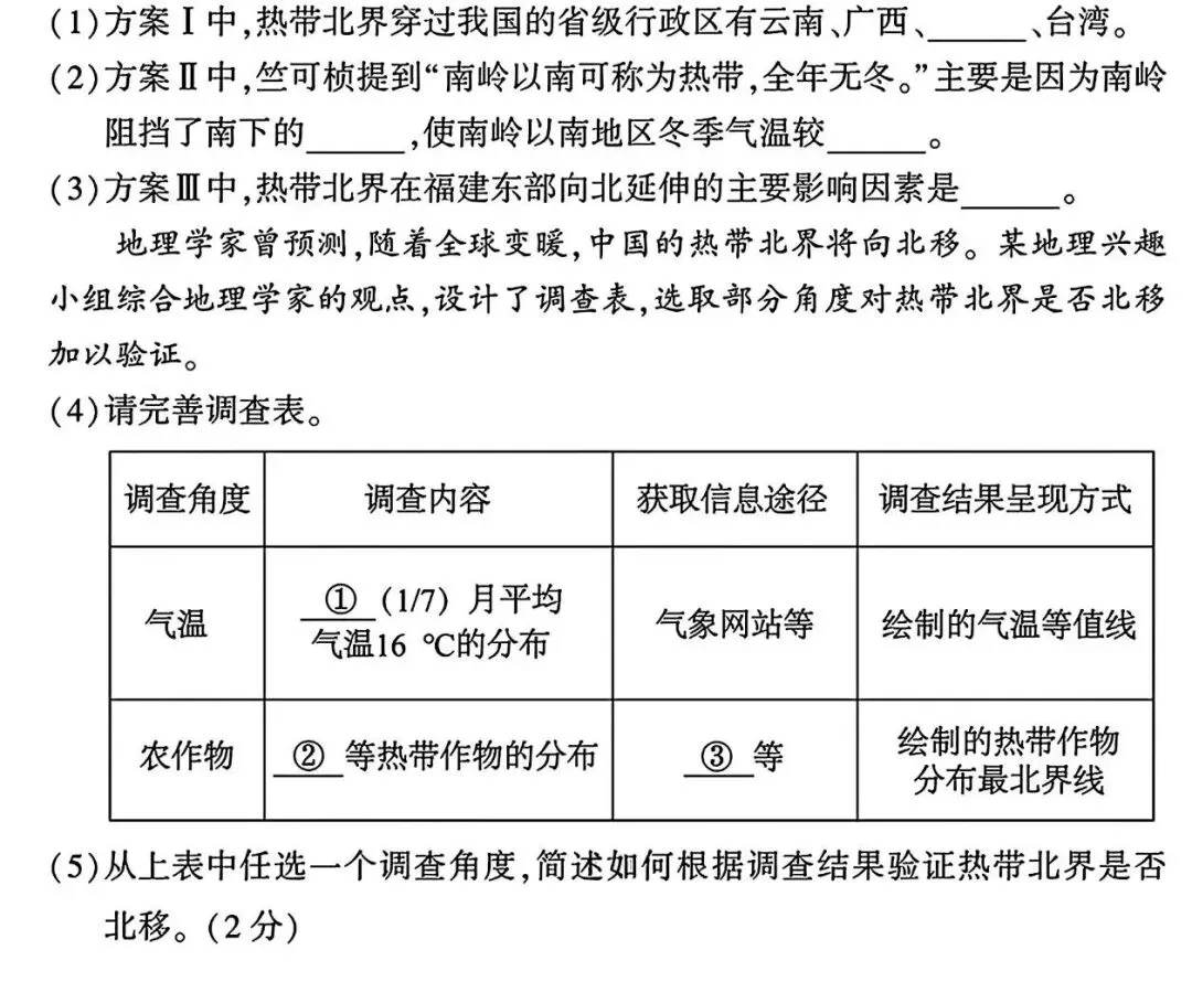 2026 福建中考地理真题完整解读|附原题 + 标准答案 + 逐题考点分析-第11张图片-四季读书网