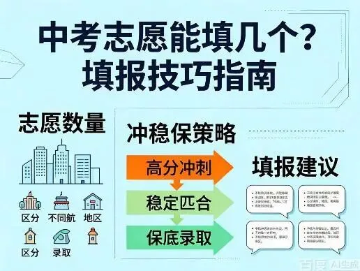 中考志愿能填几个?中考志愿可填数量+冲稳保填报技巧指南-第1张图片-四季读书网