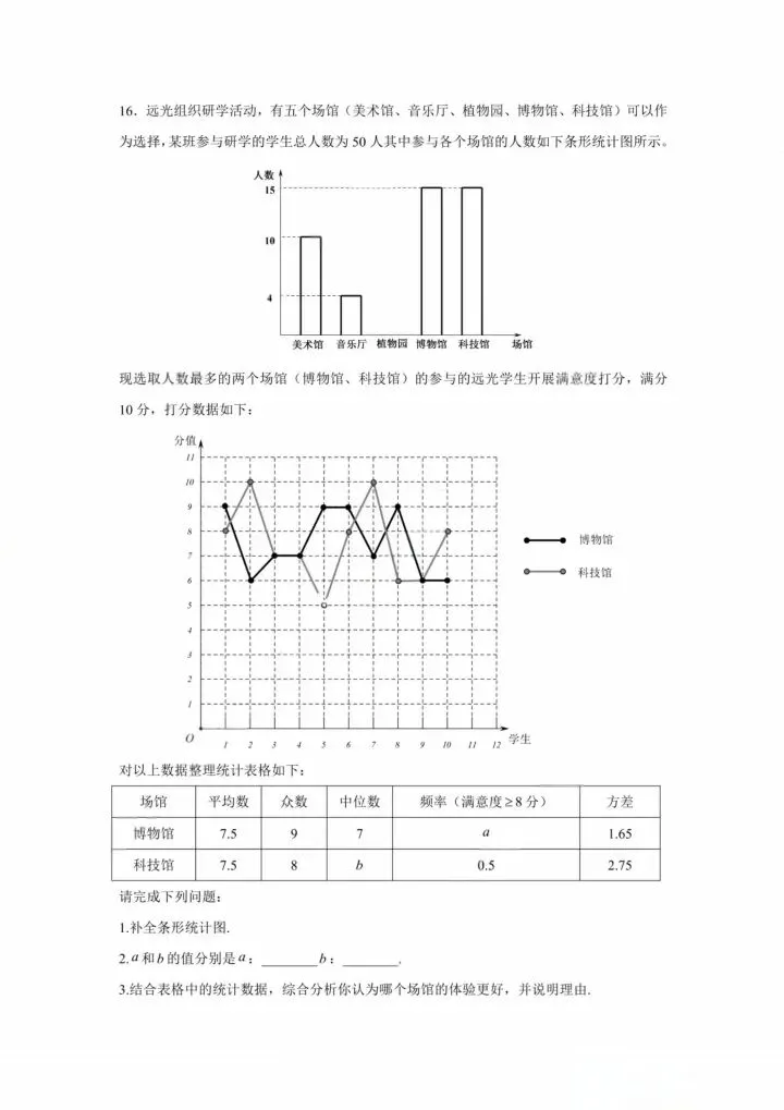 2026深圳中考数学试题(回忆版)-第4张图片-四季读书网