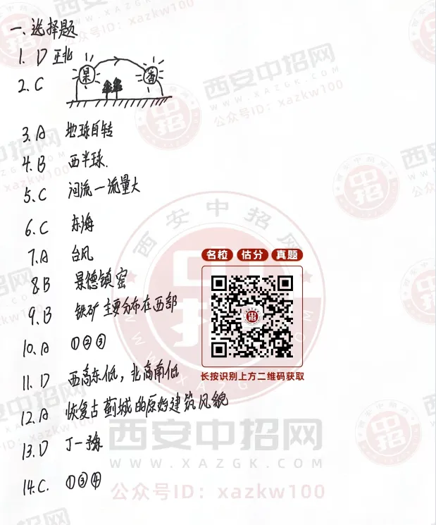 2026陕西中考部分试题及全科答案!-第19张图片-四季读书网