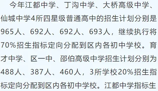 仪征中考切分线出炉!-第5张图片-四季读书网