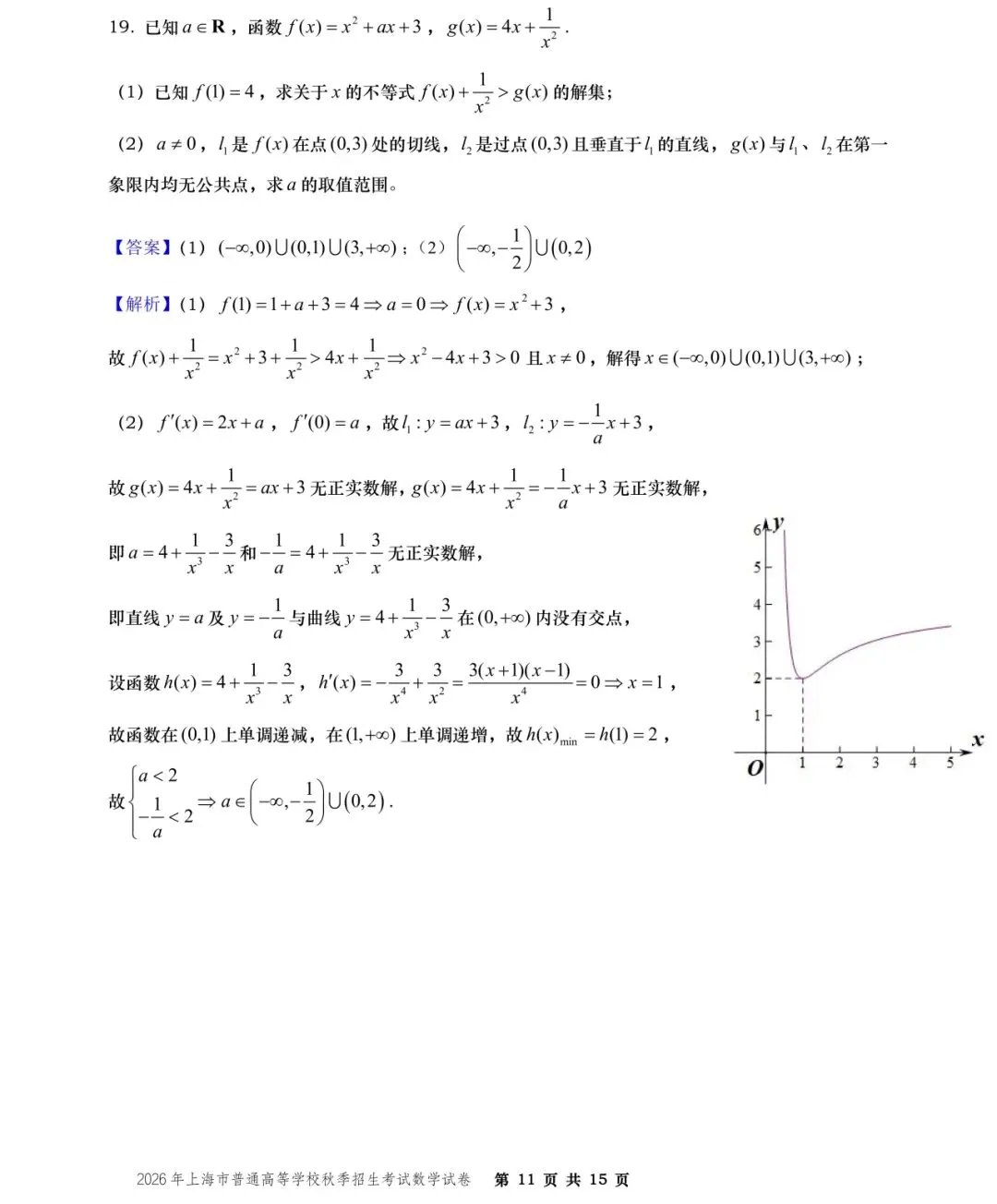 【历年高考数学真题:2026年上海市普通高等学校(秋季)招生考试数学试题】-第12张图片-四季读书网