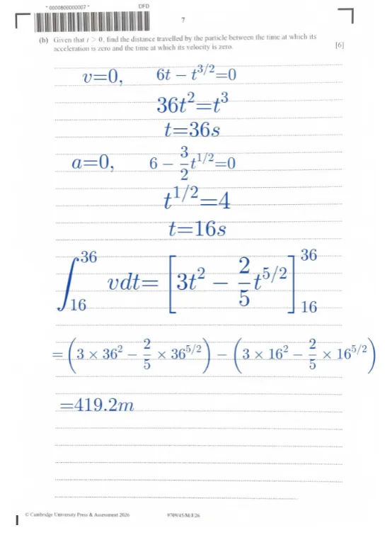 *2026年Alevel数学9709真题分享 暑期冲刺直达 A*-第13张图片-四季读书网